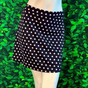 MICHAEL KORS POLKADOT MINI HI RISE SKIRT BOTTOM M